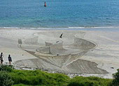 De l'art de plage 3D impressionnant en Nouvelle-Zélande