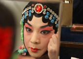 Un r?le travesti dans l’opéra de Beijing