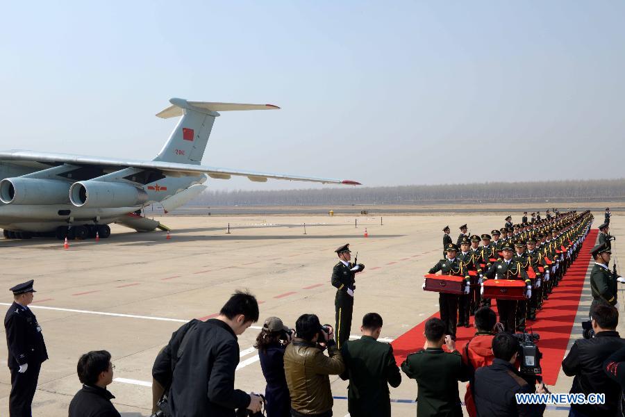 Retour en Chine des dépouilles de soldats morts durant la guerre de Corée