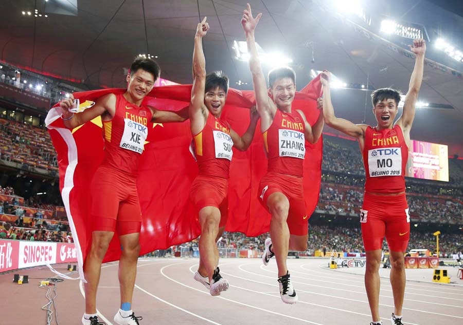 Championnats du monde : la Chine décroche l'argent aux 4x100m hommes