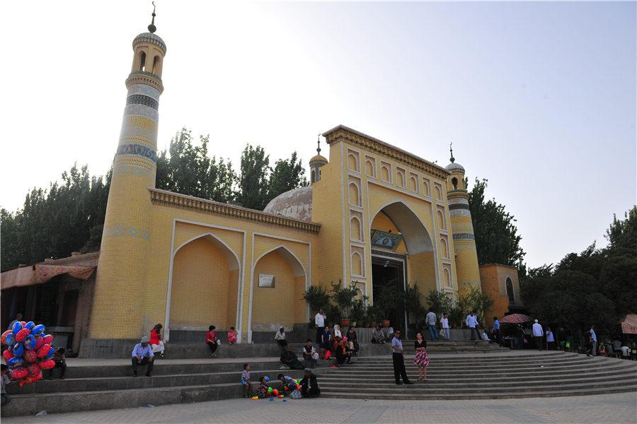 La vieille ville de Kashgar dans le Xinjiang est bien conservée