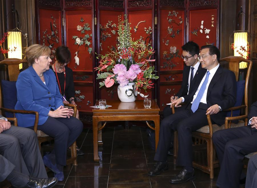 Visite de la chancelière allemande en Chine