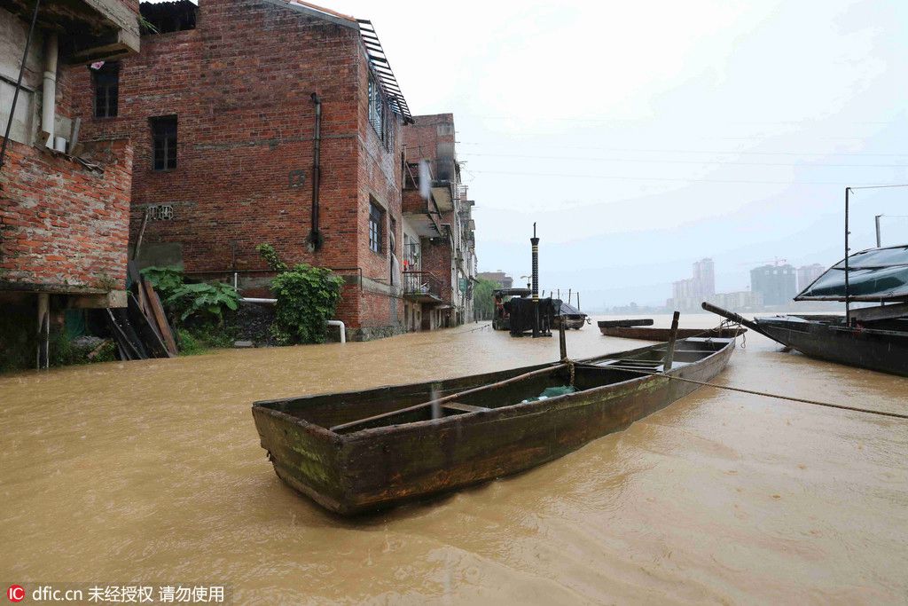 Inondations mena?antes dans le sud de la Chine