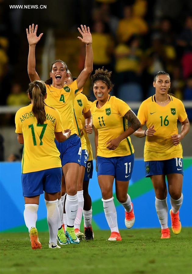 JO 2016 : match de football féminin entre la Chine et le Brésil