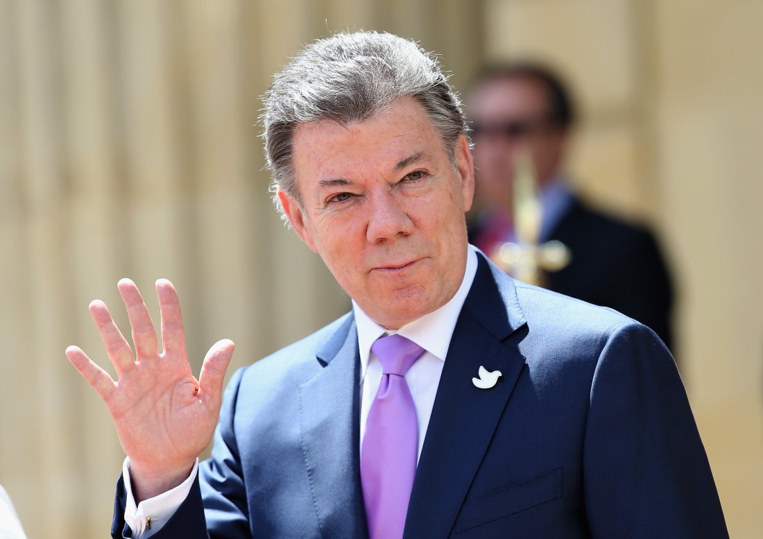 Le Président colombien Juan Manuel Santos re?oit le Prix Nobel de la paix