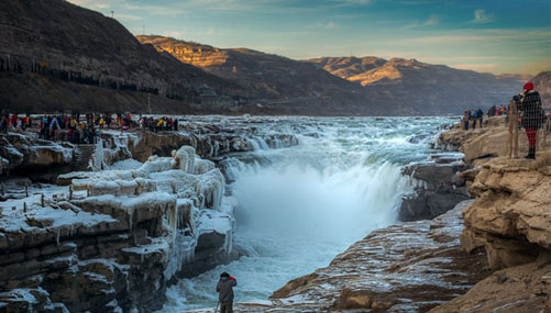 Les chutes de Hukou, encore plus enchanteresses en hiver