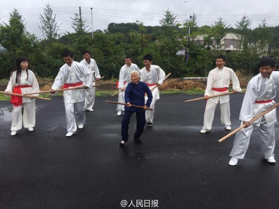 Une nonagénaire ma?tre de kung-fu à Ningbo