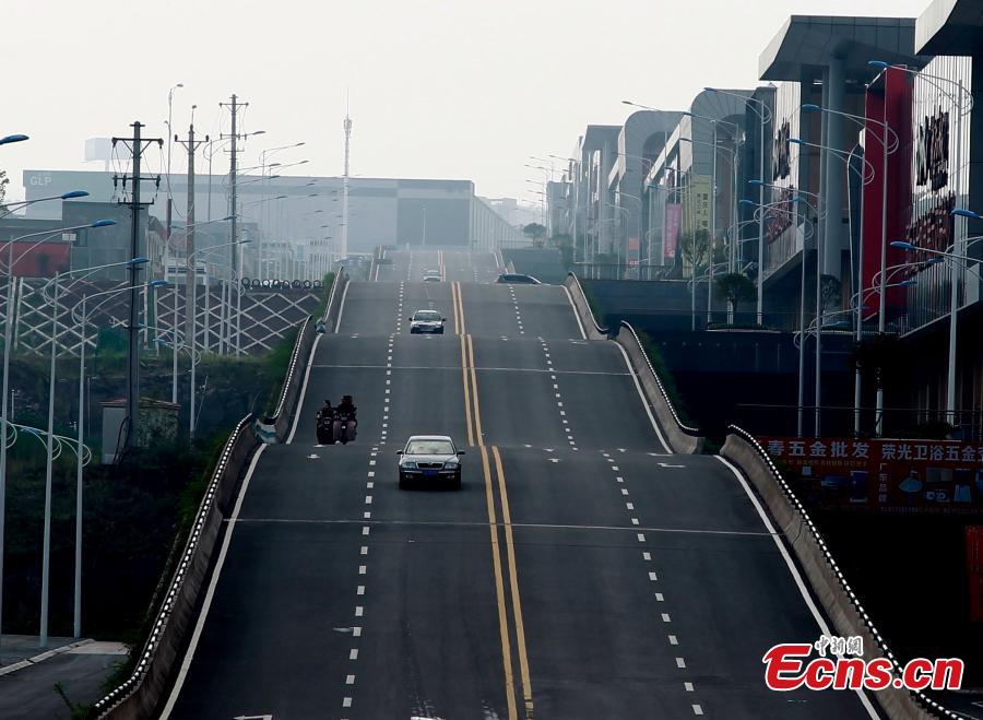 Une route chaotique à Chongqing