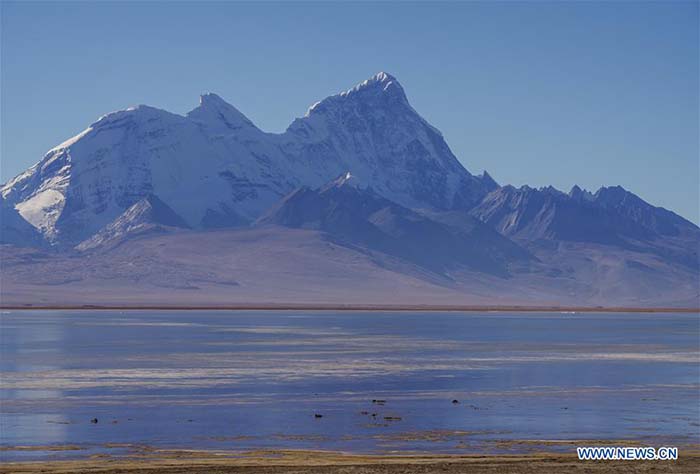 La beauté des paysage d'hiver au Tibet 