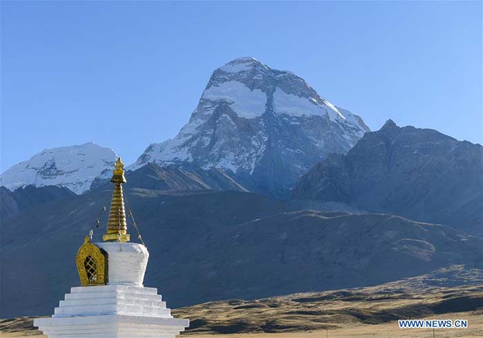 La beauté des paysage d'hiver au Tibet 