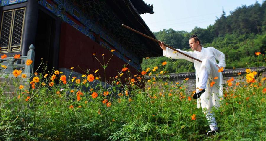 Un ma?tre du kung-fu américain en Chine