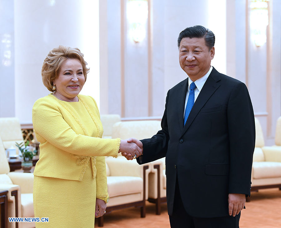 Xi Jinping rencontre la présidente du Conseil de la Fédération de Russie