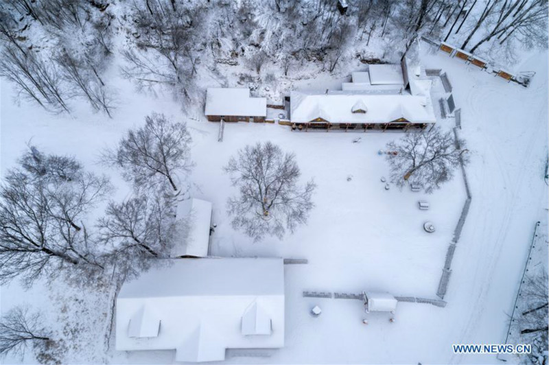 Chutes de neige à Beijing après les vacances de la fête du Printemps 