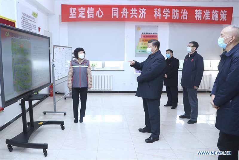 Xi Jinping inspecte le travail de prévention et de contr?le du nouveau coronavirus à Beijing