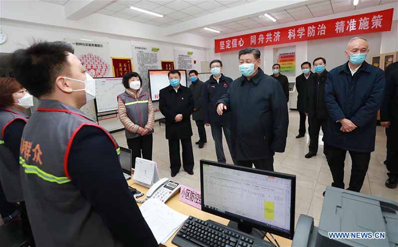 Xi Jinping inspecte le travail de prévention et de contr?le du nouveau coronavirus à Beijing