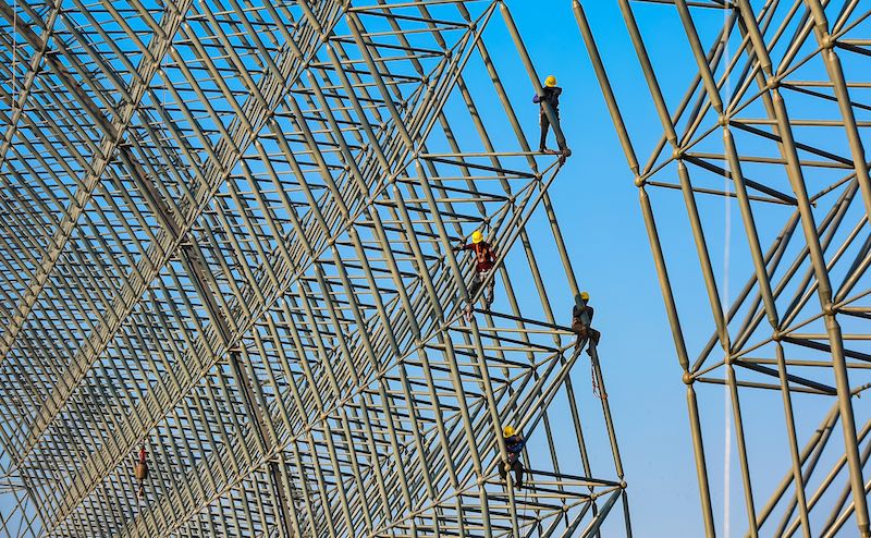 La construction de quais intelligents en cours à Jiujiang, dans la province du Jiangxi