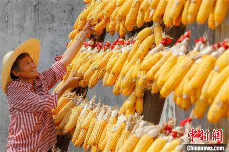 Anhui : une ? image du séchage ? dans un vieux village à Huangshan