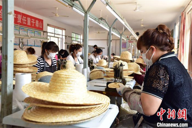 Hebei : des chapeaux de paille fabriqués dans un petit district se vendent très bien à l'étranger