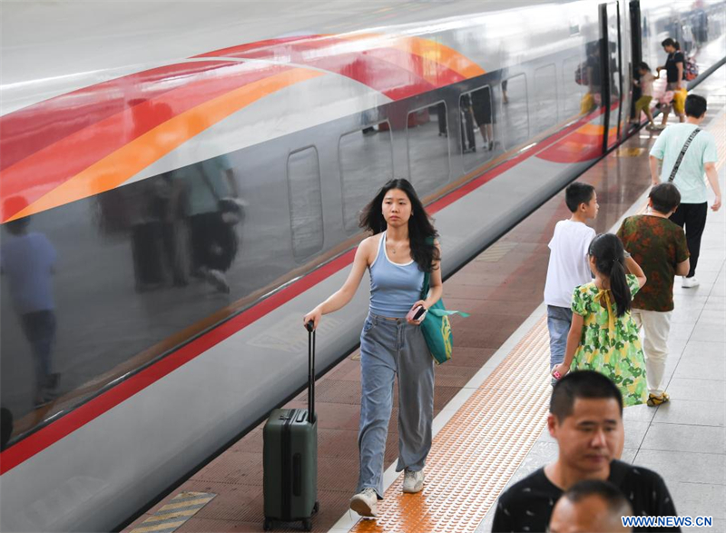 Chine : 831 millions de voyages de passagers effectués par voie ferroviaire entre juillet et ao?t