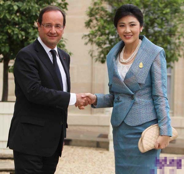 Yingluck Shinawatra et Fran?ois Hollande